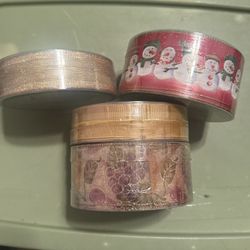 Deco Mesh Ribbon And Regular Decorating Ribbon