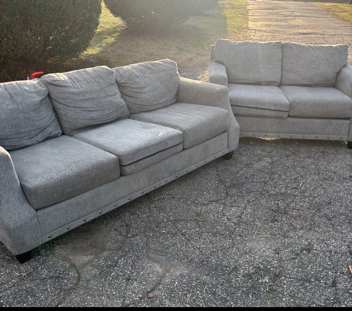 FREE Grey Sofa And Loveseat