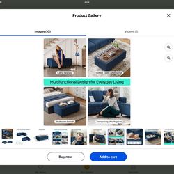 New blue modular couch