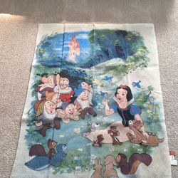 Snow White And The Seven Dwarfs Wall Hanging Tapestry Limited Edition  Of 1000