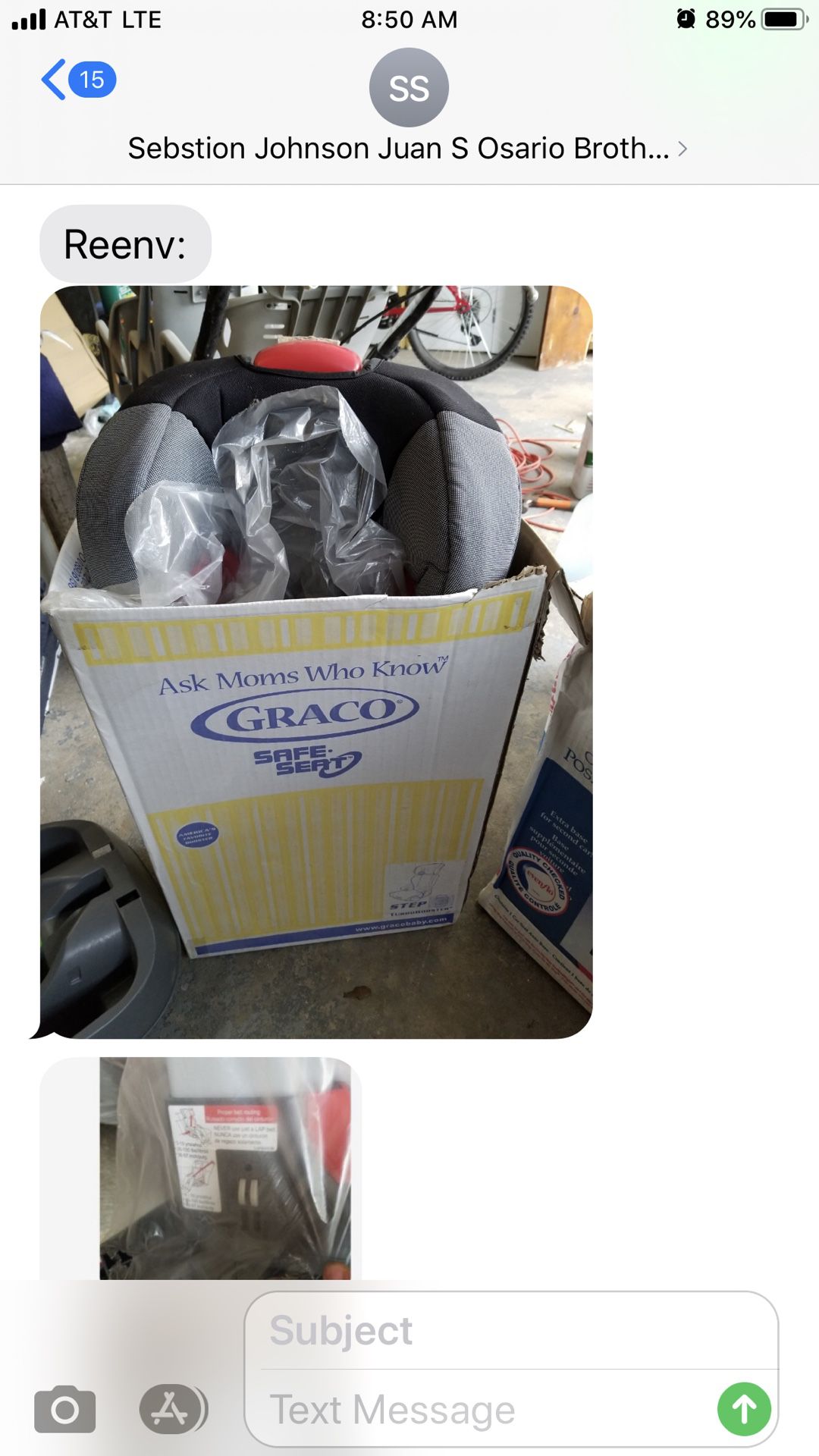 Graco car seat used a few times no accidents has been in storage