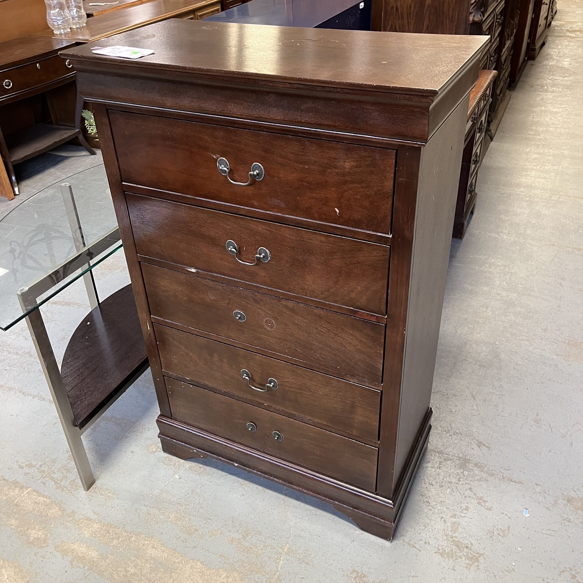 Dark Brown Tall Boy Dresser (in Store) 