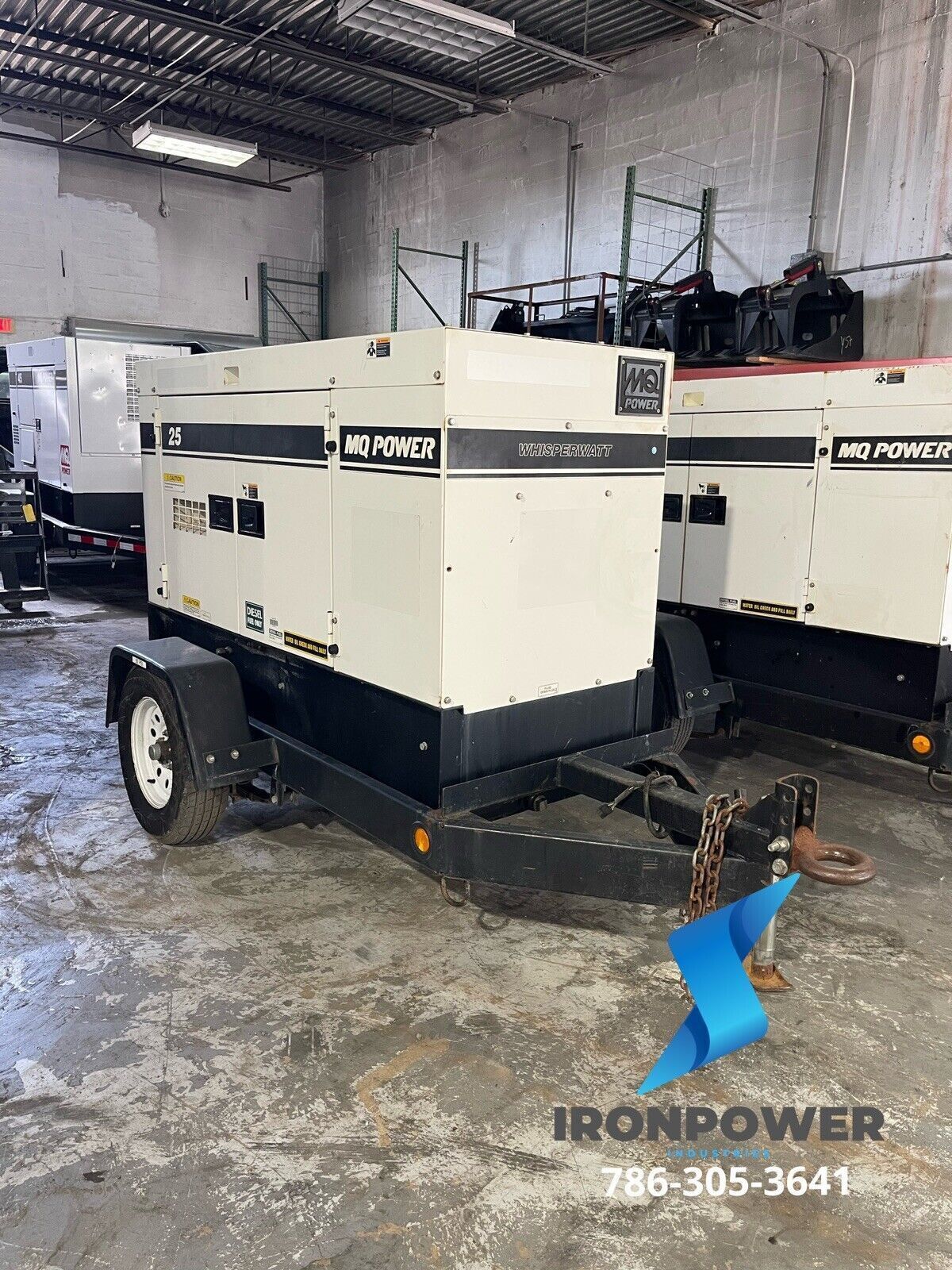 25 KVA Multiquip Whisperwatt Diesel Generator Super Silent Trailer Mounted
