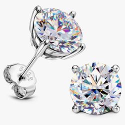 Moissanite Stud Earrings 0.6 ct. Passes Diamond Test.