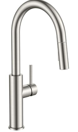 FORIOUS Kitchen Faucet with Pull Down Sprayer, Classic High Stainless Steel  Lead-Free, Single Handle, Brushed Nickel Sink Faucet, 1 or 3 Hole Deck Mo
