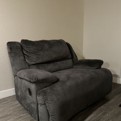 Gray Loveseat Recliner 