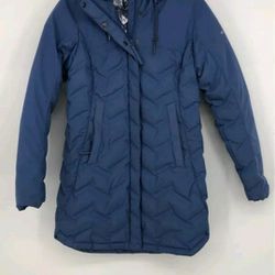 COLUMBIA Omni Heat MOUNTAIN CROO LONG DOWN Puffer Quilted JACKET Coat - Size S