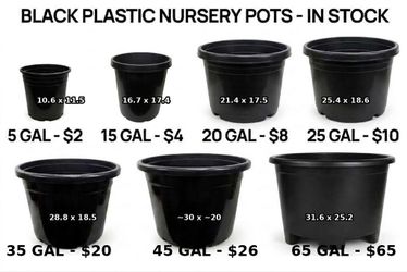 New nursery Plastic pots for sale