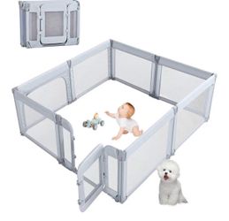 Baby Playpen,Large Play Pen for Babies and Toddlers with Door 79x71 Inch, Adjustable Playpen