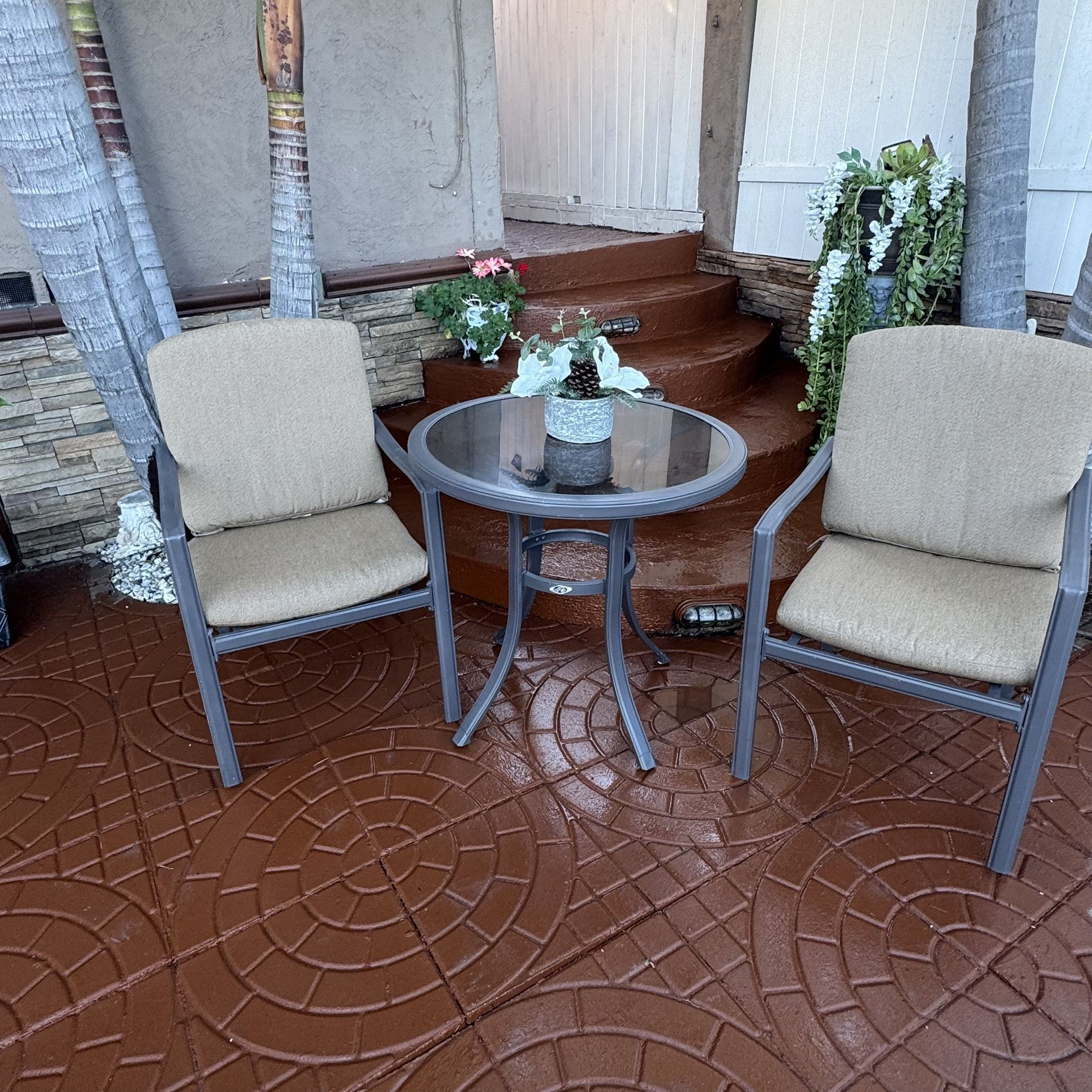 HAMPTON BAY BISTRO PATIO SET 3 PIECES OUTDOOR FURNITURE π΄π΄