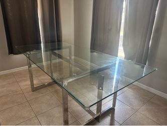 Glass table for dinning room