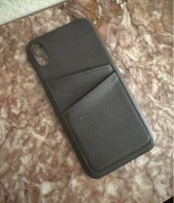 iPhone XS Max brown wallet case