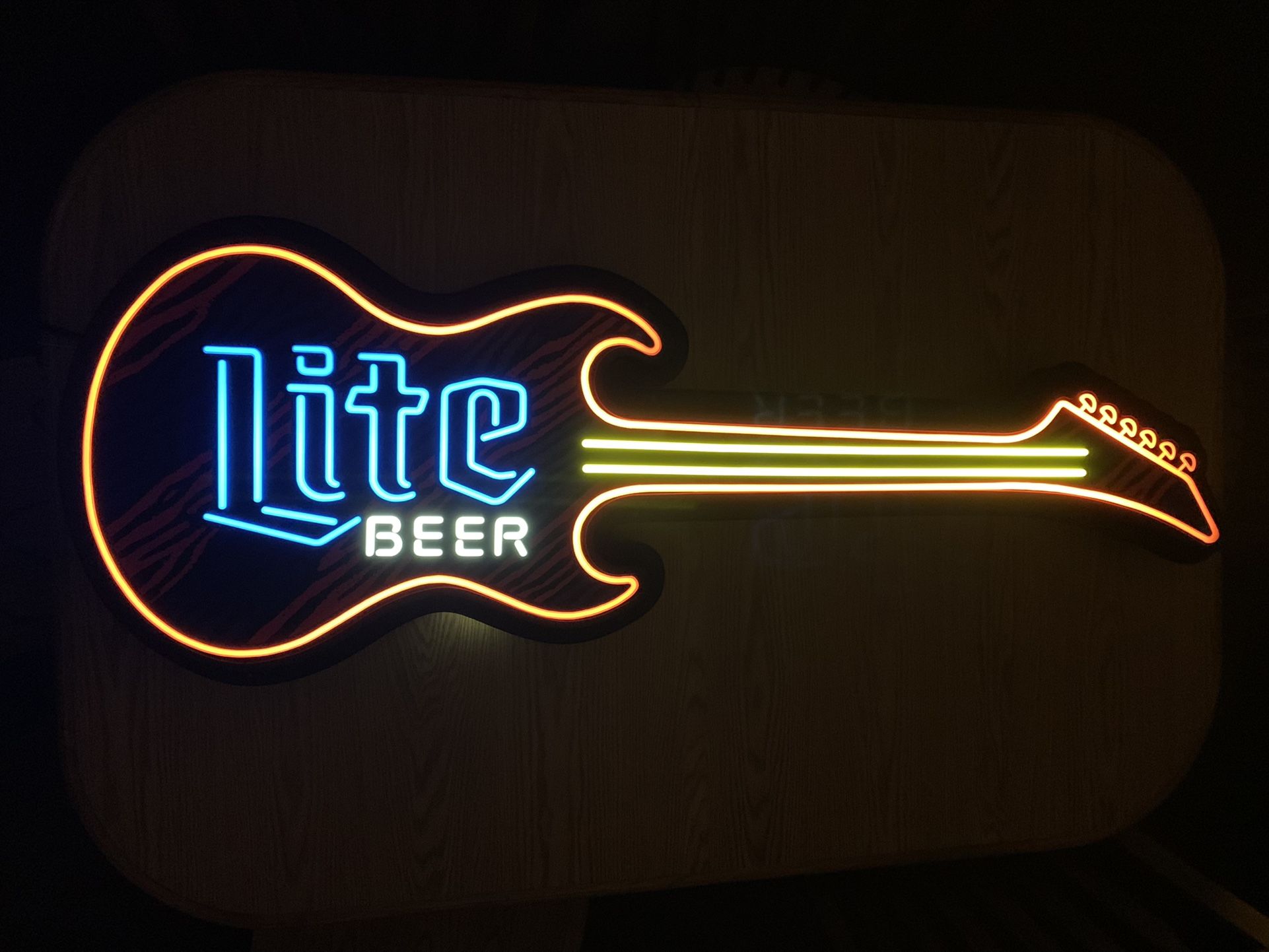 Miller Lite Guitar Sign