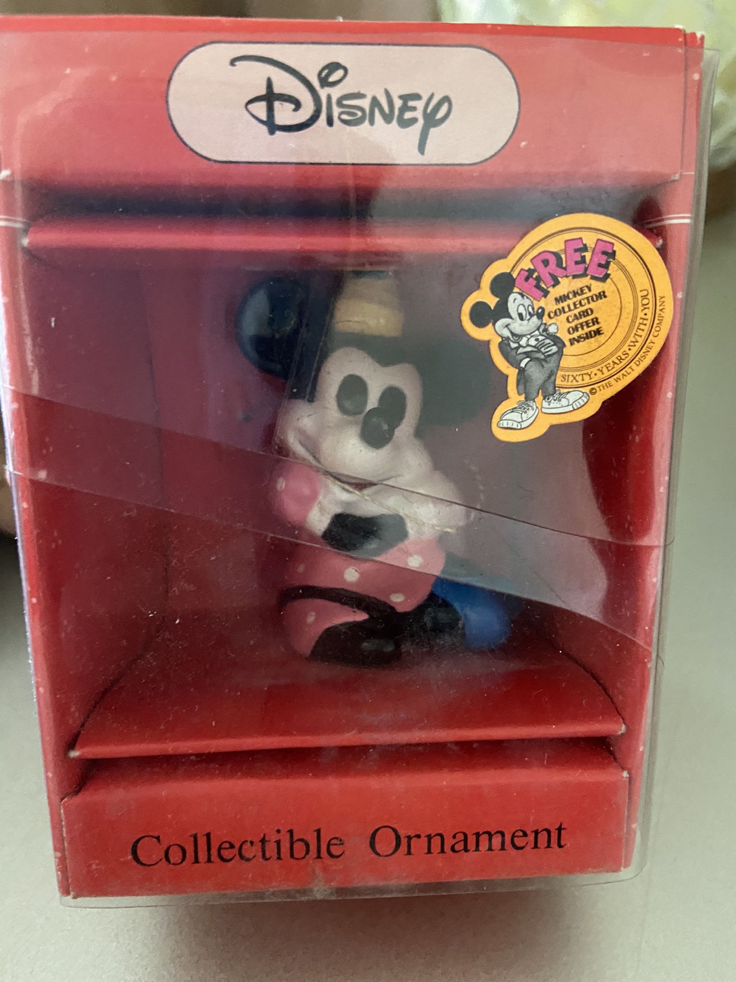 Christmas Disney Minnie Mouse Schmid collectible ornament vintage New
