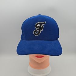 Pacific Headwear Blue Adjustable Embroidered "F" Baseball Hat. 7