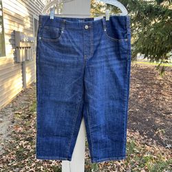 Time Tru TT Pull On Denim Capri NWT