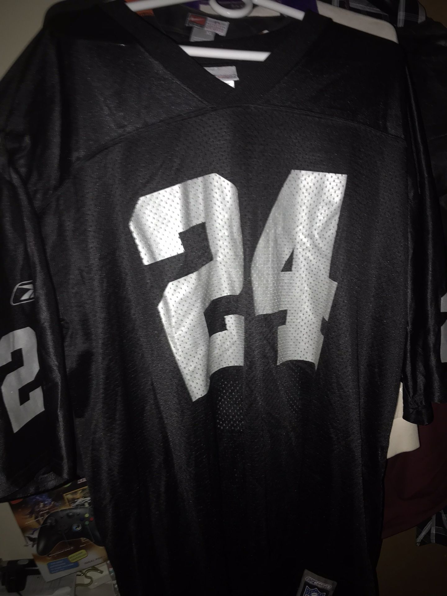 Very Nice Oakland Raiders Number 24 Woodson Collectors Jersey Only $100 See Other Pictures