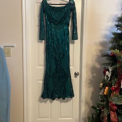 Emerald Green Dress Medium Very Stretchy 