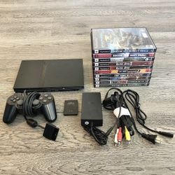 PS2 With 10 Games  Everything Pictured Included Bundle. Ship Only
