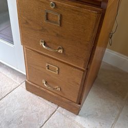 Oak File Cabinet