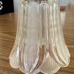 Vintage Glass Globe Replacement Lamp Light Shade Tulip Frosted and Clear