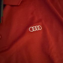 NEW With Tags Under Armour Polo Mens Large [ Audi] Short Sleeve Red