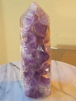 2.9 lb (1291g) Druzy Amethyst Tower Quartz Crystal
