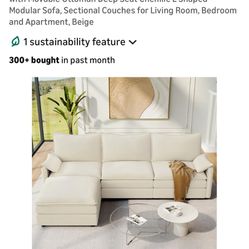 Like New Beige Modular Couch