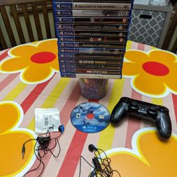 Lot Of PS4 Games, Mics, Backup HDMI Port And Damaged Controller