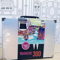 300 Dual Tip Markers Set – New in Case – Art Supplies 🎨
