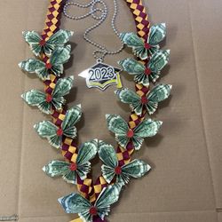 Graduation Butterfly Money Lei