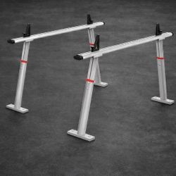 New In Box VMBORTI Universal Adjustable Pickup Truck Bed Cargo Aluminum Ladder Rack 800 Lbs Capacity With Hardwares 