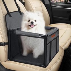SWIHELP Dog Car Seat Puppy Portable Pet Booster Car Seat with Clip-On Safety Leash and Stable Fram, Anti-Collapse,Perfect for Small Pets