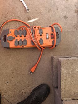 Rigid 10 ft cord 10 socket amp.