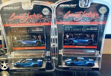 Greenlight Exclusive Barrett Jackson Ford GT $2,550,000 sold for charity new limited edition 2 pack