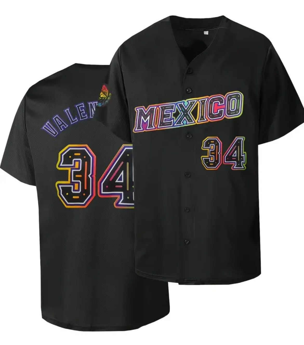 Mexico Baseball Jersey Valenzuela 34 Dodgers Rangers Raiders