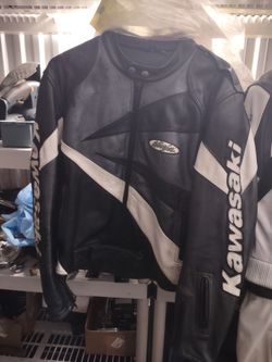 Vintage Kawasaki Ninja Leather Jacket 