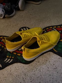 Cole Haan Yellow Mesh Sneakers