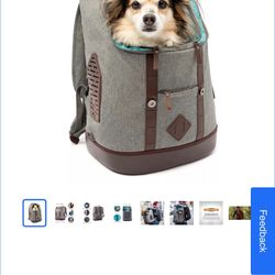 Kurgo K9 dog Cat Animal  Rucksack backpack- Heather Grey retails $130
