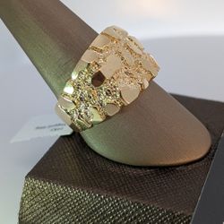 10KY Men's Nugget Ring 