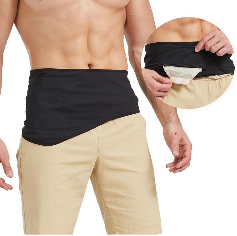 Adjustable Ostomy Support Belt with Inner Pocket L (35""-39"")