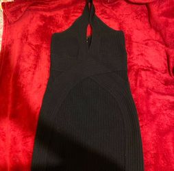 Black Halter Mini Dress Size Medium