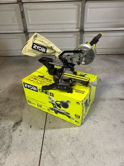 New Ryobi 18V ONE+ 7-1/4" SLIDING COMPOUND MITER SAW (Battery Not Included)