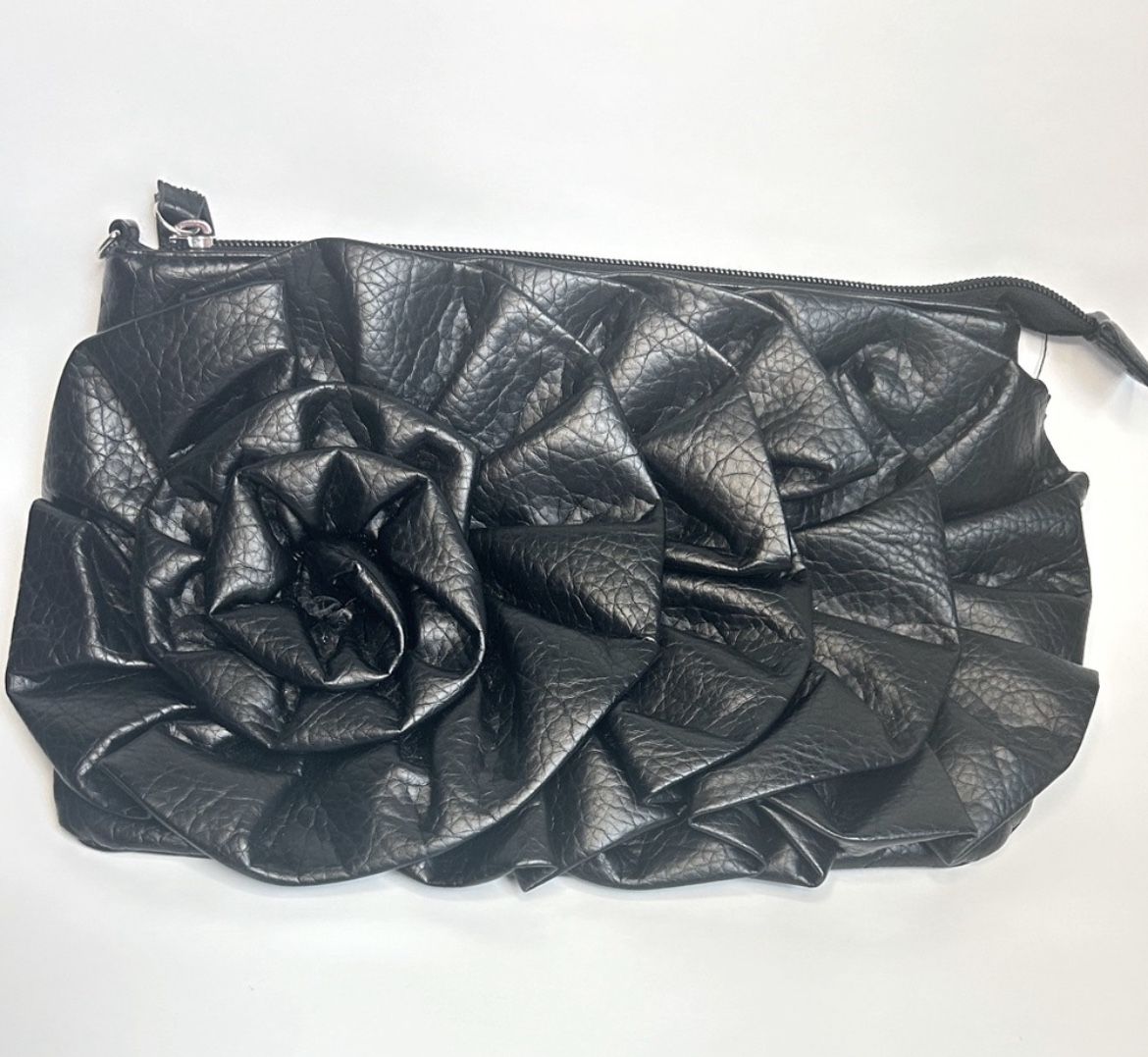 Vintage Black Floral Handbag Clutch