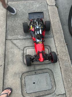 Red RC Buggy Gas-Powered Off-Road Car