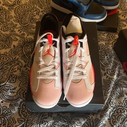 Air Jordan 6 Retro Low White/Atmosphere Infrared 7y