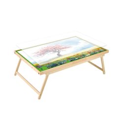 2000 Pieces Puzzle Table with Folding Legs, Wooden Jigsaw Puzzle Board with 4 Drawers and Transparent Protective Cover, Portable Puzzle Gift for Adult