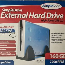 SimpleTech External Hard Drive 160 GB