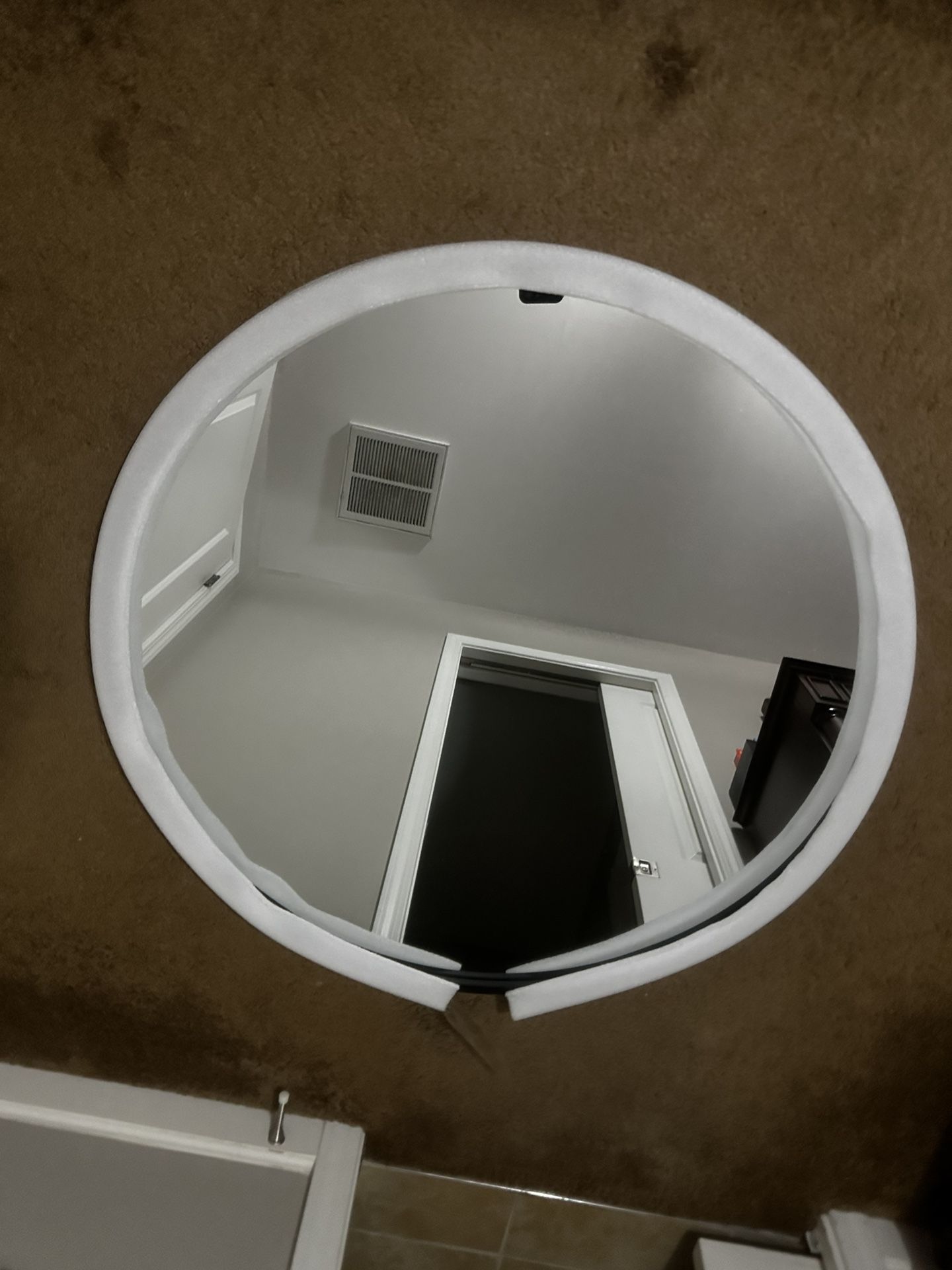 Jill Zarin 36" Elegant Round Metal Wall Mirror, Black for Sale in Lake ...