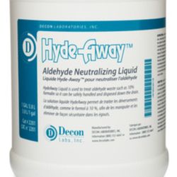 Hydeaway™ neutralizes spent formalin and other aldehydes for drain or trash disposal.